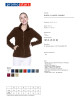 Promostars Damen SWEATSHIRT LADIES` DOUBLE DARK BROWN DTG-Stickerei