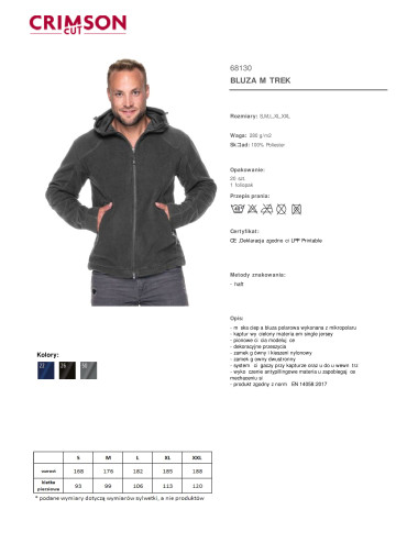 Herren-Trekking-Sweatshirt grau Crimson CUT