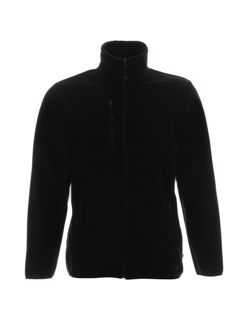 Promostars sehr dickes Polar-Sweatshirt 450g Herren FOXY BLACK Logo-Stickerei