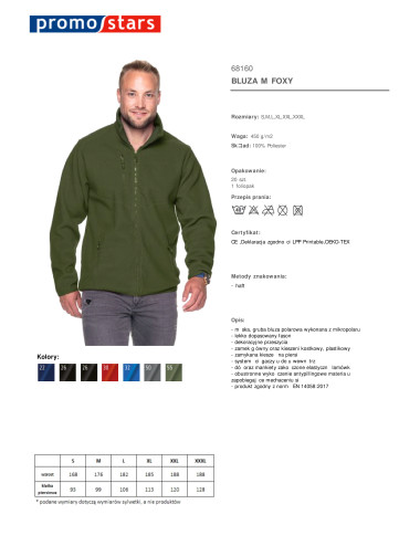 Promostars Herren-Sweatshirt Foxy Khaki
