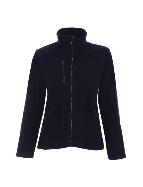 Sehr dickes Damen-Fleece-Sweatshirt, 450 g, marineblaue FOXY Promostars-Stickerei