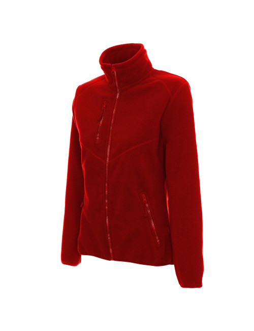 Promostars dicker Damen-Fleece FOXY LADY RED 450g Stickereidruck