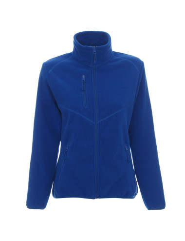 Damen-Sweatshirt aus sehr dickem Fleece, 450 g, Kornblumenblau, FOXY Promostars-Stickerei