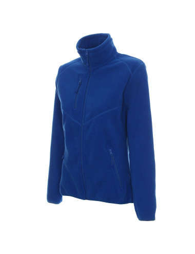 Damen-Sweatshirt aus sehr dickem Fleece, 450 g, Kornblumenblau, FOXY Promostars-Stickerei
