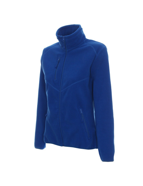 Damen-Sweatshirt aus sehr dickem Fleece, 450 g, Kornblumenblau, FOXY Promostars-Stickerei