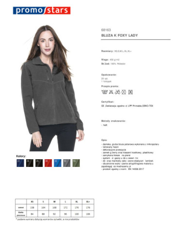 Sehr dickes Damen-Fleece-Sweatshirt 450 g, graufuchsig Promostars