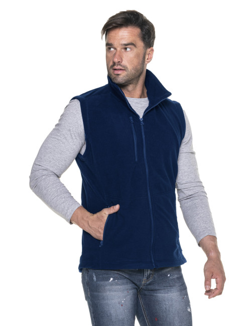 Promostars Men`s VEST VERSO NAVY printed embroidery silkscreen logo