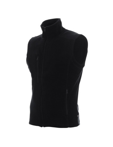 Promostars HERRENWESTE VERSO SCHWARZ mit Stickerei und Siebdrucklogo