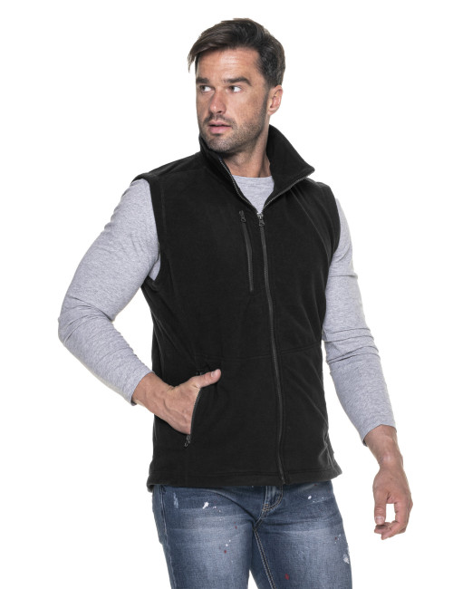 Promostars Men`s VEST VERSO BLACK print embroidery silkscreen logo