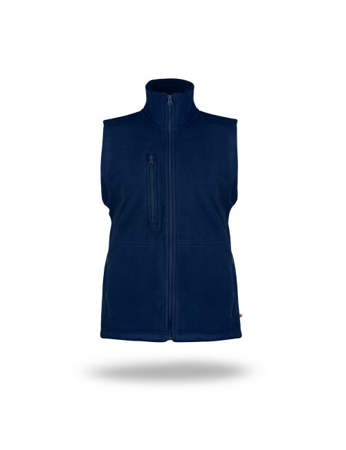 Promostars Damenweste LADIES` VERSO NAVY BLUE mit Aufdruck und gesticktem Logo