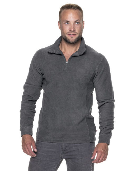 Promostars FUZZY Men`s SWEATSHIRT GRAY DTF print silkscreen embroidery company logo