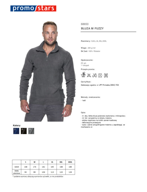 Promostars FUZZY SWEATSHIRT Herren GRAU DTF-Druck, Siebdruck, Stickerei, Firmenlogos