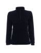 2Dünnes Damen-Fleece-Sweatshirt mit kurzem, flauschigem Reißverschluss, marineblau von Promostars