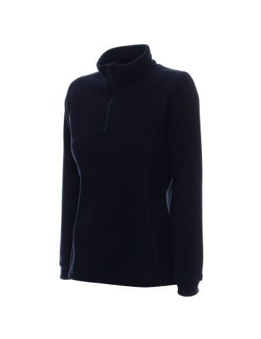 Promostars FUZZY Damen SWEATSHIRT LADIES` NAVY BLUE DTG-Druck, Logo-Stickerei