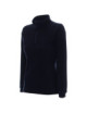 2Dünnes Damen-Fleece-Sweatshirt mit kurzem, flauschigem Reißverschluss, marineblau von Promostars