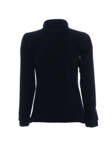 Dünnes Damen-Fleece-Sweatshirt mit kurzem, flauschigem Reißverschluss, marineblau von Promostars