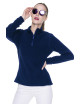 Promostars FUZZY Damen SWEATSHIRT LADIES` NAVY BLUE DTG-Druck, Logo-Stickerei