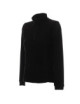 2Dünnes Damen-Fleece-Sweatshirt mit kurzem, flauschigem Reißverschluss, schwarz von Promostars