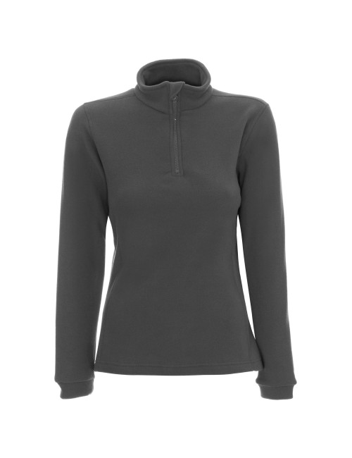 Promostars FUZZY SWEATSHIRT Women`s LADIES` GRAY print embroidery silkscreen logo