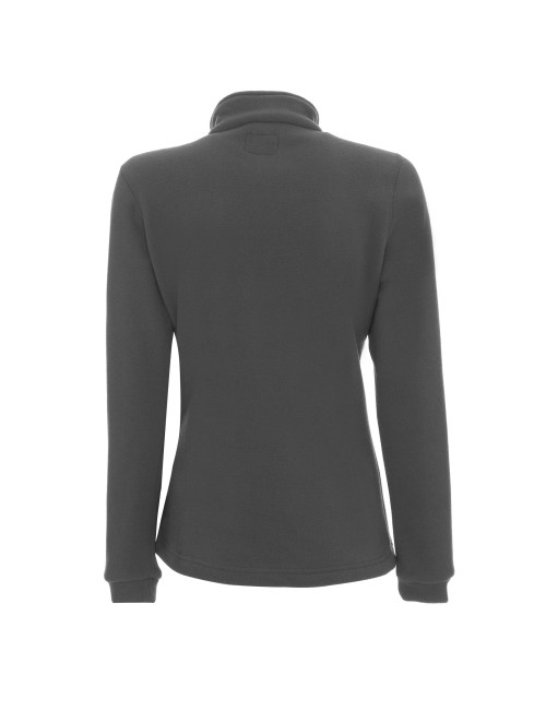 Dünnes Damen-Fleece-Sweatshirt mit kurzem Reißverschluss und Fuzzy-Promostars-Stickerei