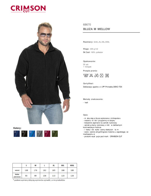 CRIMSON CUT HERREN-SWEATSHIRT MELLOW BLACK, Stickerei, Siebdruck, Logo, DTG-Druck
