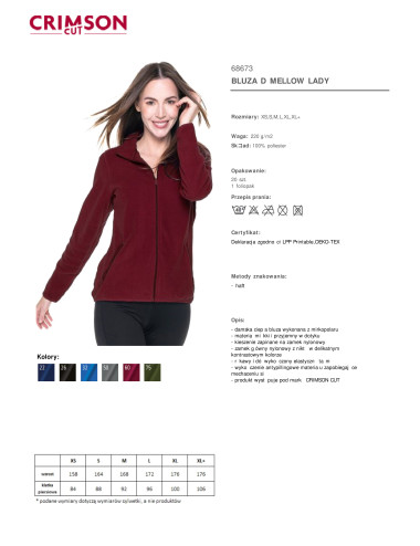 Bluza dziecięca mellow lady czerwone wino Crimson CUT