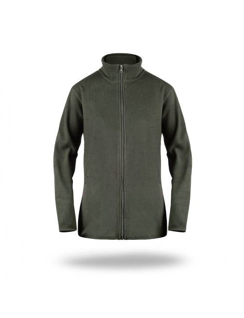 CRIMSON CUT Damen-SWEATSHIRT MELLOW LADY FOREST GREEN mit aufgesticktem Logo