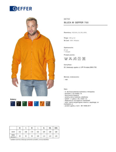 Men`s sweatshirt 700 orange Geffer
