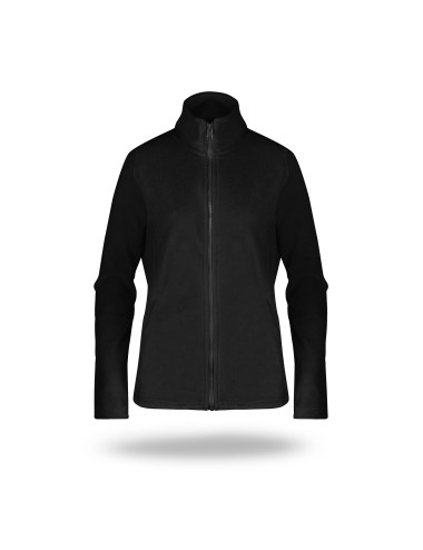 Damenformendes, tailliertes Fleece, Geffer 770-Stickerei mit Reißverschluss