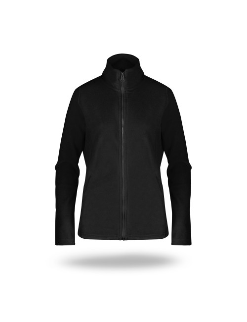 Damenformendes, tailliertes Fleece, Geffer 770-Stickerei mit Reißverschluss