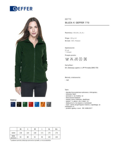 Women`s sweatshirt 770 bottle green Geffer Geffer