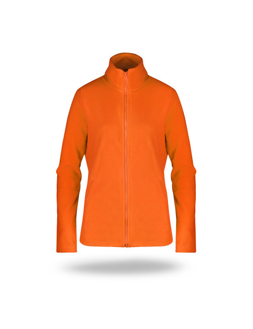 Formgebendes, tailliertes Damen-Sweatshirt aus Fleece mit Reißverschluss 770 Orange Geffer