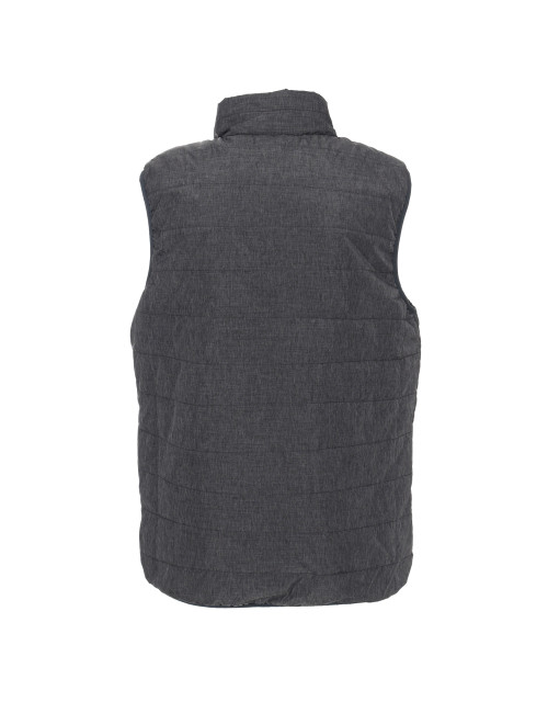 CRIMSON CUT HERRENWESTE TWIST DUNKELGRAU MELANGE/NAVY BLAU Stickerei