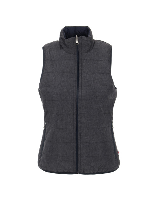 CRIMSON CUT LADIES` TWIST WOMEN`S VEST DARK GRAY MELANGE/NAVY