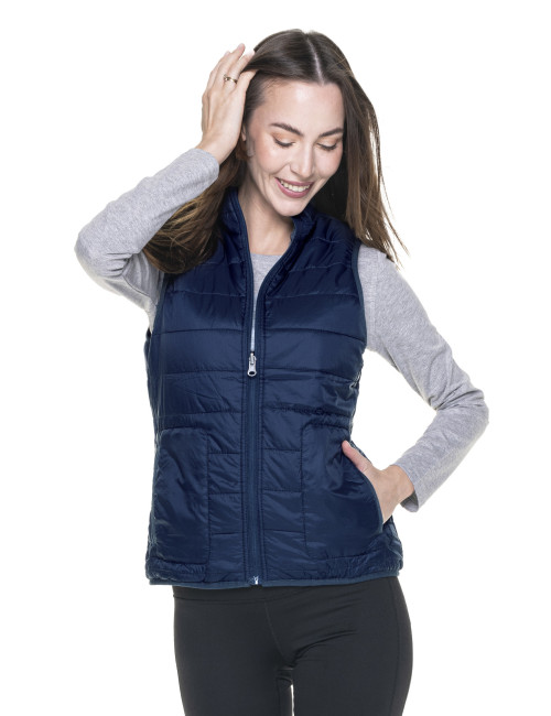 CRIMSON CUT LADIES` TWIST WOMEN`S VEST DARK GRAY MELANGE/NAVY