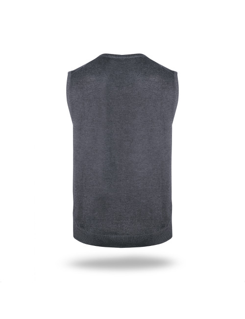 Promostars men`s vest SHORT CITY gray melange