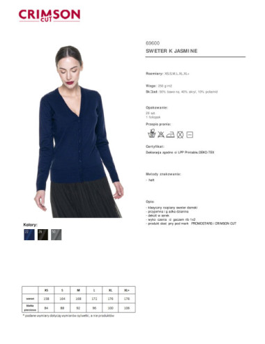 Promostars Women`s Sweater JASMINE navy blue