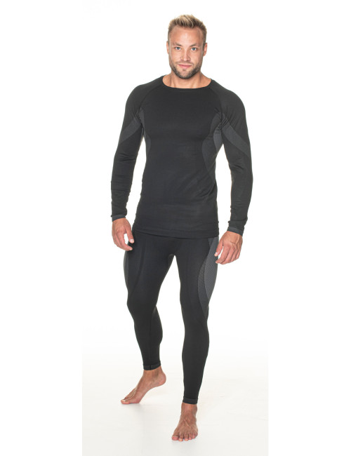 Promostars THERMAL UNDERWEAR SET 77100+77101 BLACK/GRAY embroidered
