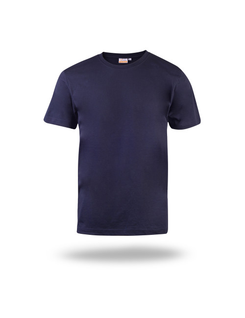 MARK THE HELPER MEN`S T-SHIRT WORKER NAVY screen print logo