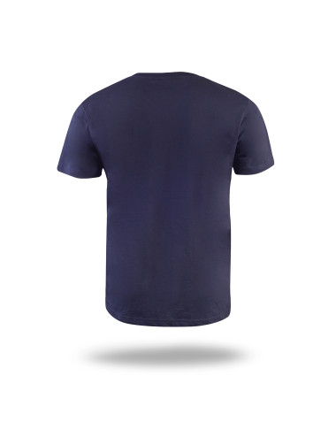 MARK THE HELPER MEN`S T-SHIRT WORKER NAVY screen print logo