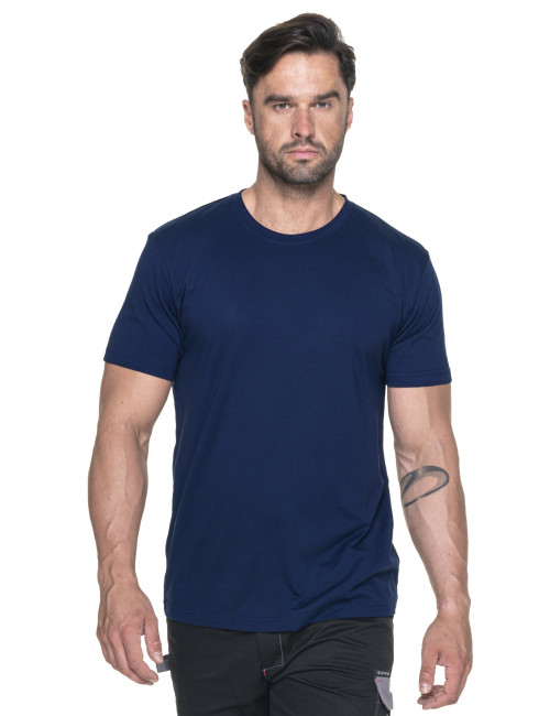 MARK THE HELPER MEN`S T-SHIRT WORKER NAVY screen print logo