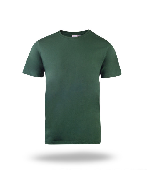 MARK THE HELPER MEN`S T-SHIRT WORKER BOTTLE GREEN embroidery print