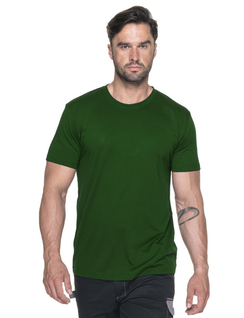 MARK THE HELPER MEN`S T-SHIRT WORKER BOTTLE GREEN embroidery print