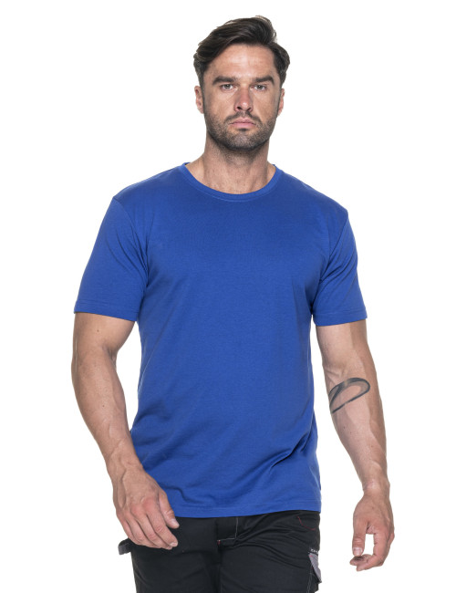 MARK THE HELPER MEN`S T-SHIRT WORKER CORNFLOWER screen print logo