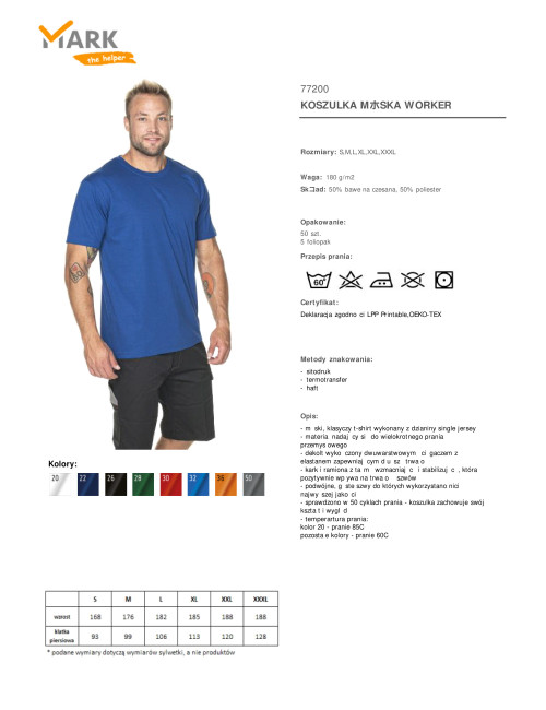 MARK THE HELPER HERREN-T-SHIRT, CORNWRINK WORKER, Siebdruck-Logo