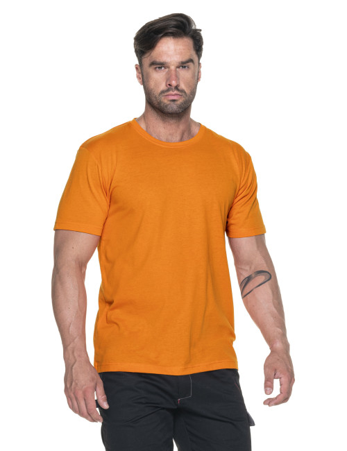 MARK THE HELPER HERREN-T-SHIRT WORKER ORANGE mit aufgesticktem Logo