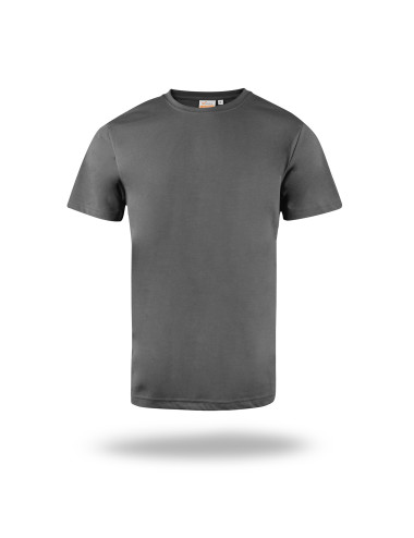 MARK THE HELPER HERREN-WORKER-T-SHIRT GRAU mit Siebdruck und Logo-Stickerei