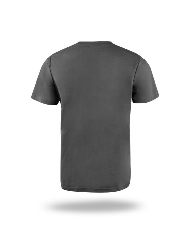 MARK THE HELPER HERREN-WORKER-T-SHIRT GRAU mit Siebdruck und Logo-Stickerei