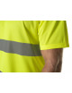 MEN`S HI-VIS T-SHIRT HAZARD YELLOW/NAVY PRINT embroidered logo