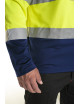 KOSZULKA MĘSKA HI-VIS Z DŁUGIM RĘKAWEM ZÓŁTY OSTRZEGAWCZY/GRANATOWY